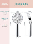 Filtered Handheld Shower Head – High Pressure Water Softener with Filter Beads Hose and Bracket