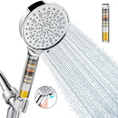 Filtered Handheld Shower Head – High Pressure Water Softener with Filter Beads Hose and Bracket