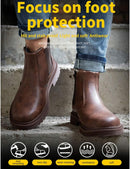 Men’s Safety Dealer Boots –  Non Slip Steel Toe Waterproof Leather Work Boots