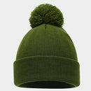 Knitted Winter Bobble Hat – Warm Beanie Hat Soft Acrylic Cap with Cuff and Pom