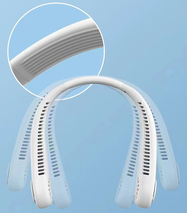5 Speed Neck Fan - Portable Cooling Solution with Headphone Design