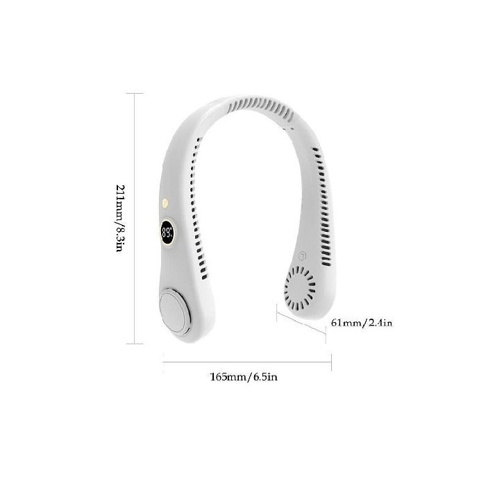 5 Speed Neck Fan - Portable Cooling Solution with Headphone Design