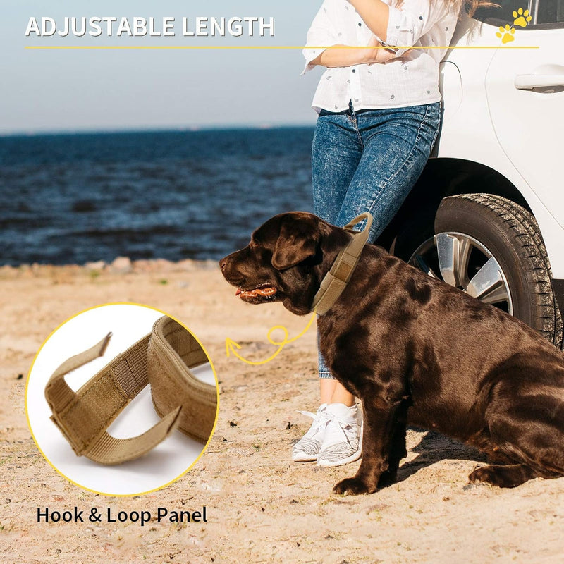 Tactical Dog Collar with Control Handle and D-ring for a Dog leash