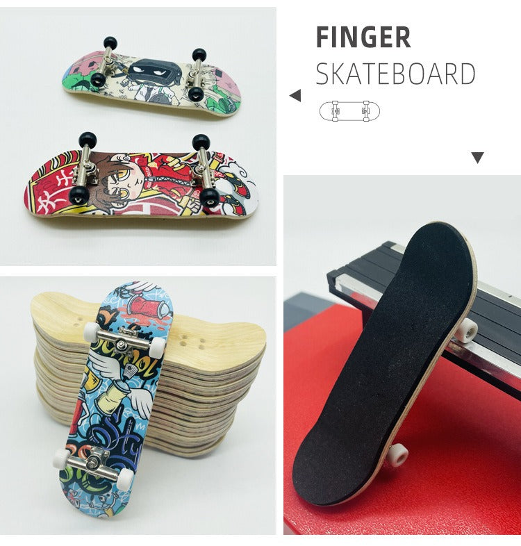 Mini Skateboard Fingerboard – Maple Wood with Alloy Trucks Fun Toy for Kids & Collectors