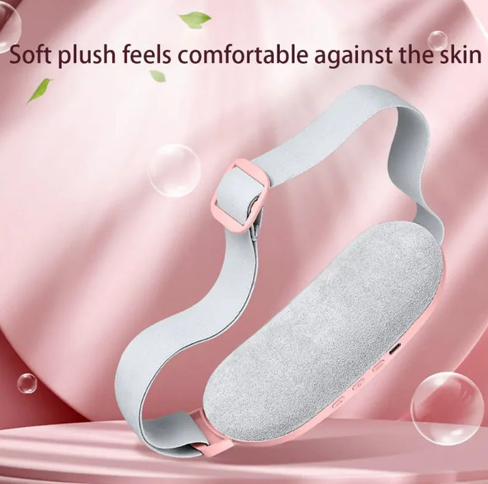Smart Menstrual Heating Pad Belt – Vibrating Abdominal Massager for Waist & Period Pain Relief
