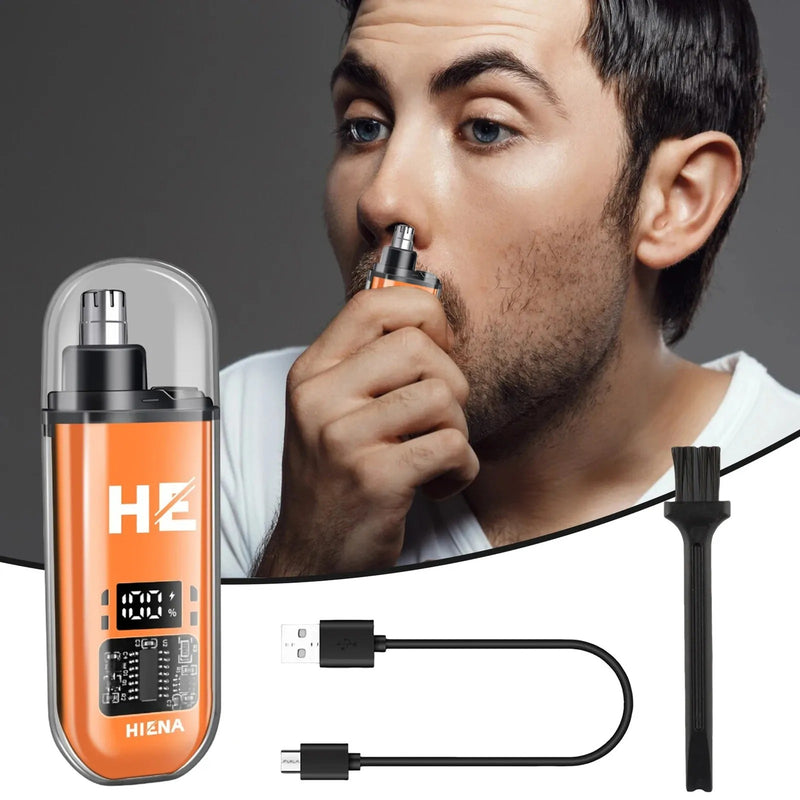 USB Nose & Ear Hair Trimmer – Rechargeable Portable Grooming Tool for Men & Women