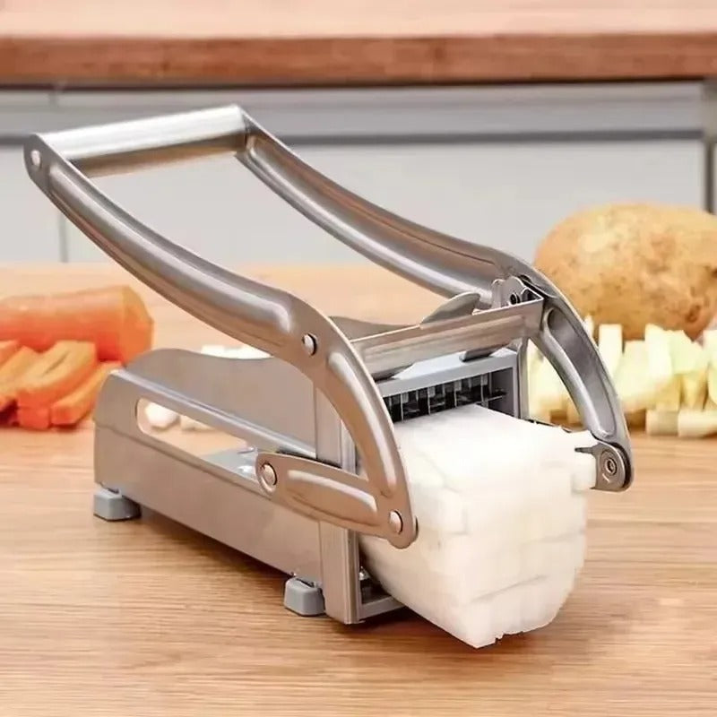 Stainless Steel Manual Potato Cutter – French Fry Slicer & Vegetable Chopper for Kitchen