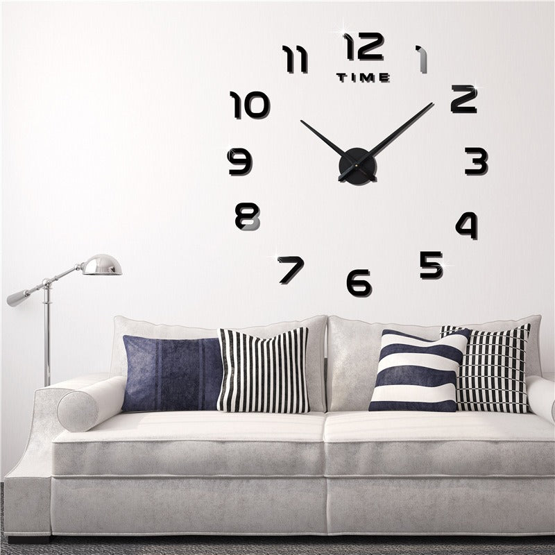 DIY 3D Wall Clock – Modern Acrylic Number Stickers Easy to Install Stylish Home Decor for Living Room