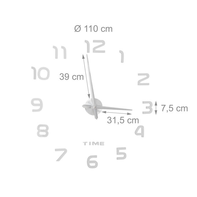 DIY 3D Wall Clock – Modern Acrylic Number Stickers Easy to Install Stylish Home Decor for Living Room
