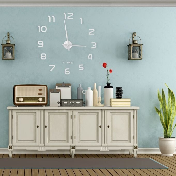 DIY 3D Wall Clock – Modern Acrylic Number Stickers Easy to Install Stylish Home Decor for Living Room