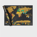 Deluxe Scratch-Off World Map – Travel Edition Adventure Poster Black and Gold