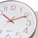 12-Inch Nordic Wall Clock – Silent Quartz Movement 3D Numbers Minimalist Design