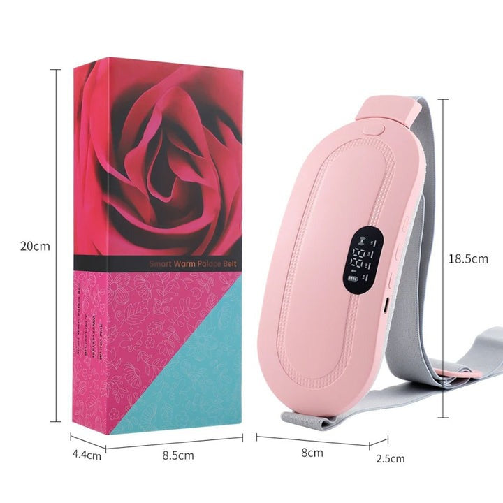 Smart Menstrual Heating Pad Belt – Vibrating Abdominal Massager for Waist & Period Pain Relief