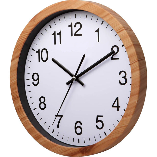 Retro 12" Silent Wooden Wall Clock – Retro Non-Ticking for Living Room Bedroom Kitchen