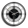 Black & White Round Acrylic Wall Clock – Retro Transparent Design for Living Room or Bedroom Decor