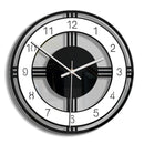 Black & White Round Acrylic Wall Clock – Retro Transparent Design for Living Room or Bedroom Decor