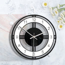 Black & White Round Acrylic Wall Clock – Retro Transparent Design for Living Room or Bedroom Decor