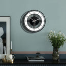Black & White Round Acrylic Wall Clock – Retro Transparent Design for Living Room or Bedroom Decor