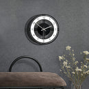 Black & White Round Acrylic Wall Clock – Retro Transparent Design for Living Room or Bedroom Decor