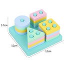 Montessori Wooden Kids Toy – Shape Sorting & Stacking Puzzle for Toddlers