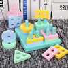 Montessori Wooden Kids Toy – Shape Sorting & Stacking Puzzle for Toddlers