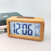 Luxury Bamboo Alarm Clock – Date Temp Alarm & Snooze Function