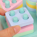 Montessori Wooden Kids Toy – Shape Sorting & Stacking Puzzle for Toddlers