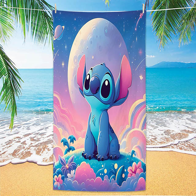 Stitch Microfiber Beach Towel – Quick-Dry Sand-Free for Kids & Adults