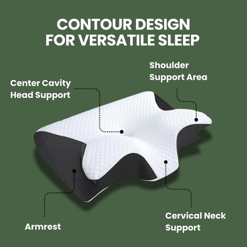 Butterfly Relief Pillow – Ergonomic Memory Foam Neck Pain Pillow