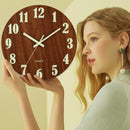 12-Inch Wooden Wall Clock – Glow-in-the-Dark Silent Quartz Movement MDF Background