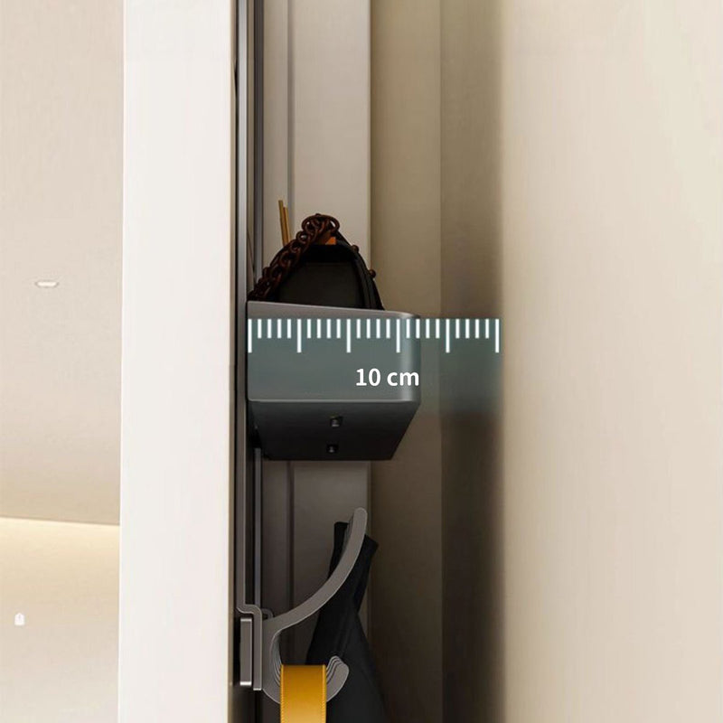 Space-Saving Door Hook – No-Drill Aluminum Steel Hanger with 5 Hooks