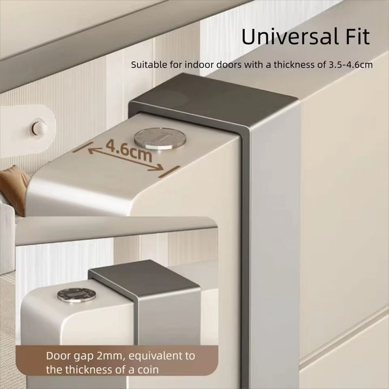 Space-Saving Door Hook – No-Drill Aluminum Steel Hanger with 5 Hooks
