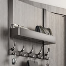 Space-Saving Door Hook – No-Drill Aluminum Steel Hanger with 5 Hooks