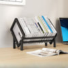 Stainless Steel Desktop Bookcase – 40cm Shelf Organizer for Books Records & Magazines