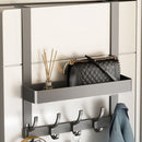 Space-Saving Door Hook – No-Drill Aluminum Steel Hanger with 5 Hooks