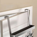 Space-Saving Door Hook – No-Drill Aluminum Steel Hanger with 5 Hooks