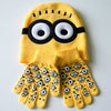Minions Winter Hat & Gloves Set – Premium Knitted Cartoon Beanie and Gloves for Kids