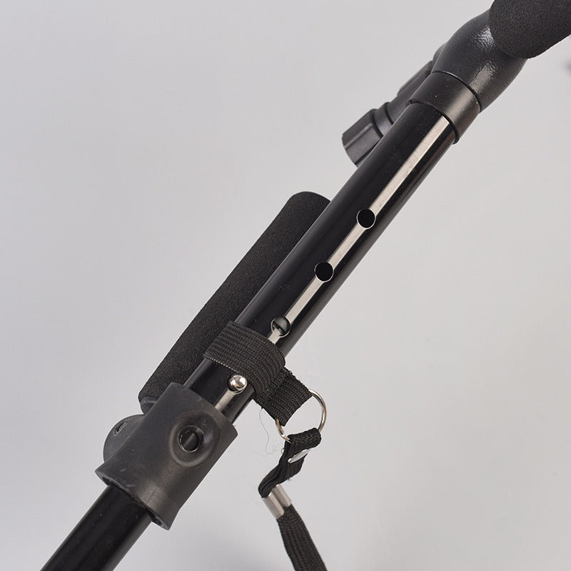 Folding Walking Stick with Light – Telescopic Double Handle Trekking Pole for Seniors