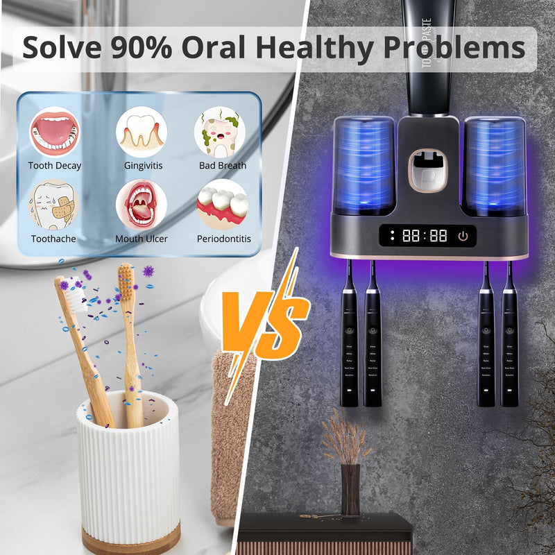 Smart Toothbrush Holder – Automatic Toothpaste Dispenser and Steriliser