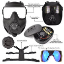 Tactical Gas Mask Respirator – Double Fan M50 Mask with Anti-Fog Lens
