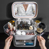 Multi Layer LED Makeup Organiser – Drawer Vanity Organiser for Cosmetics & Skincare with Mirror
