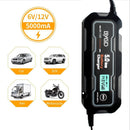 5A Smart Car Battery Charger 6V/12V – LCD Display Automatic