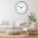 12-Inch Nordic Wall Clock – Silent Quartz Movement 3D Numbers Minimalist Design