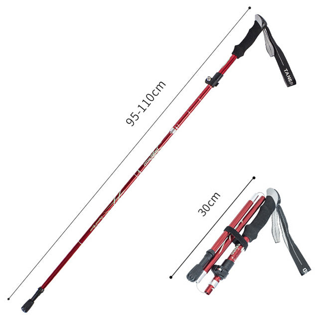 Collapsible Walking Pole - Lightweight Trekking Stick Ideal for Men Women and Seniors
