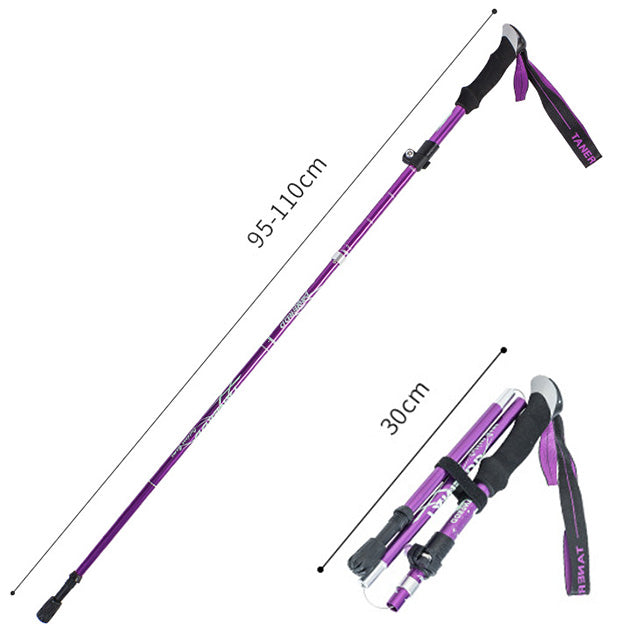 Collapsible Walking Pole - Lightweight Trekking Stick Ideal for Men Women and Seniors