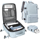 Women’s Carry-On Travel Backpack – Flight Approved Waterproof Travel Bag with Shoe Compartment