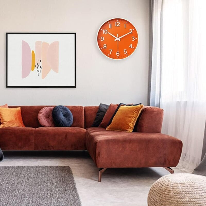 Modern Silent Wall Clock – Simple Quartz Design for Living Room or Bedroom Decor