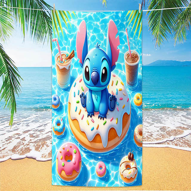 Stitch Microfiber Beach Towel – Quick-Dry Sand-Free for Kids & Adults