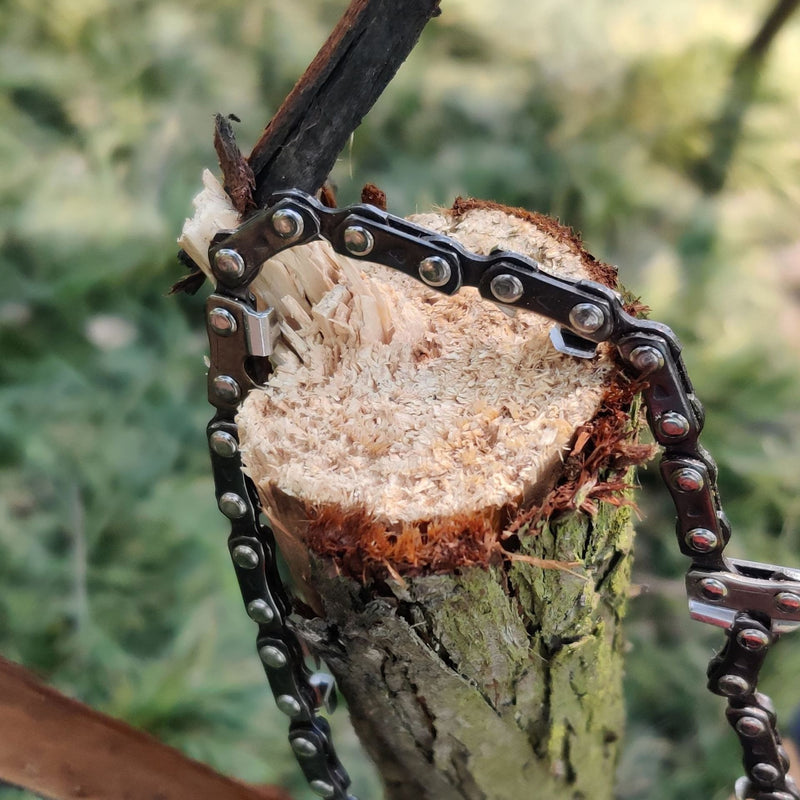 Pocket Chainsaw with Paracord Handle – 24 Inch Survival Hand Saw for Camping & Outdoors