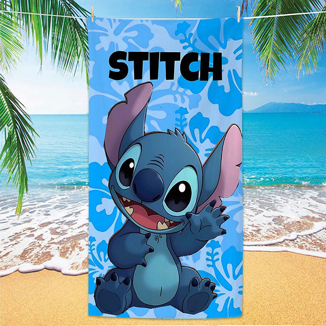 Stitch Microfiber Beach Towel – Quick-Dry Sand-Free for Kids & Adults